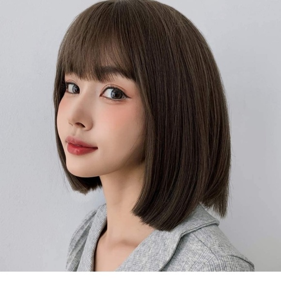 NEW Short Straight Bob hair Bangs Ombre Wig main image 7
